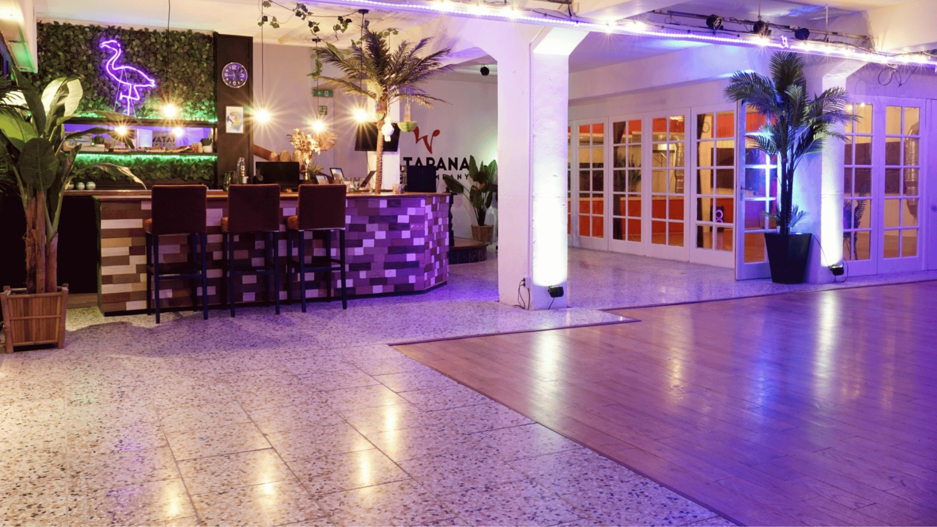 Wooden dance floor in the Arnhem studio